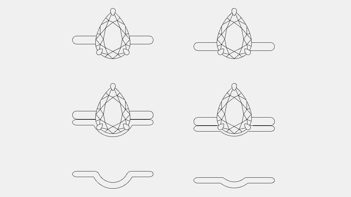 Wedding Bands For Pear Engagement Rings