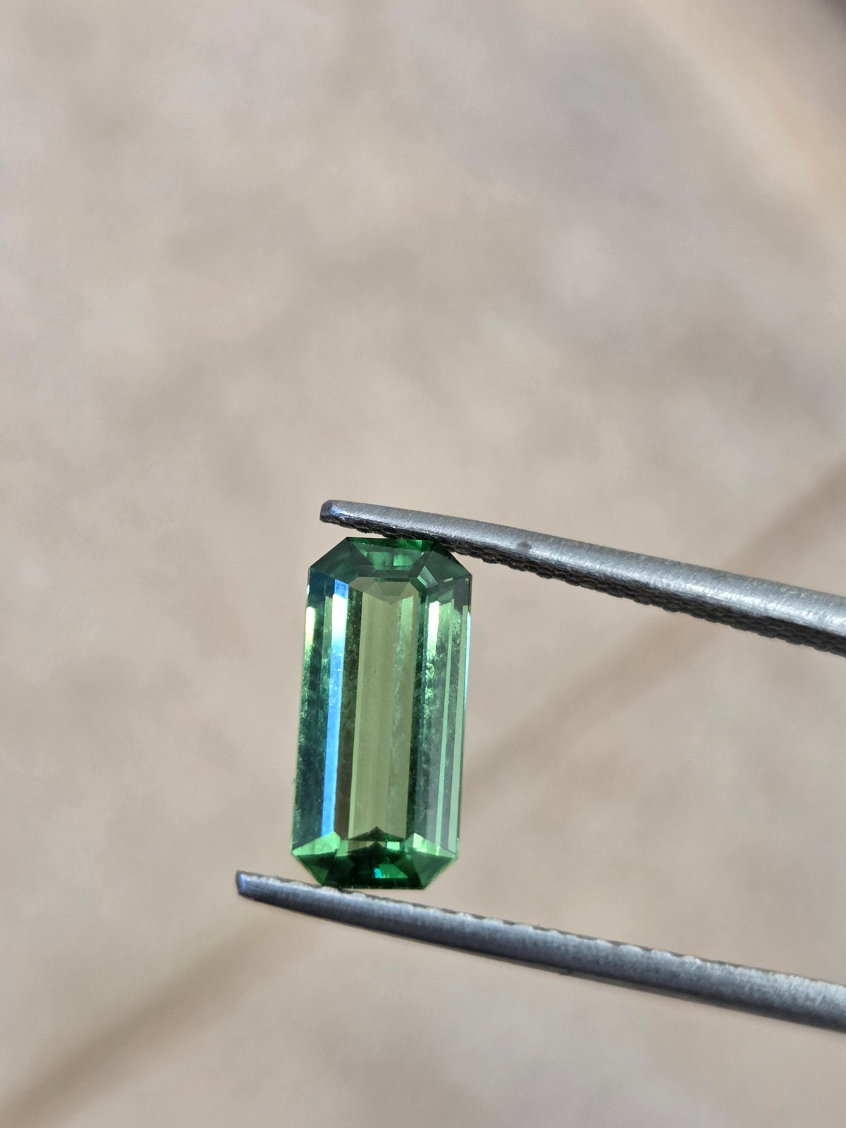 Emerald cut Tsavorite