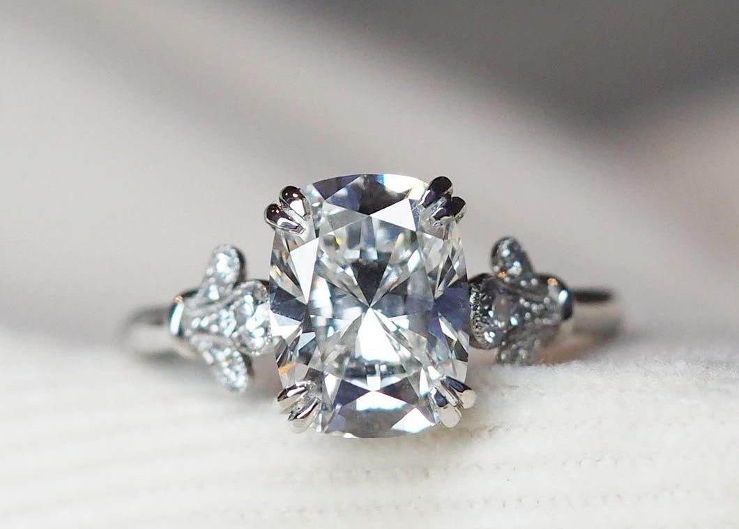 3.00ct Cushion Lab grown diamond engagement ring