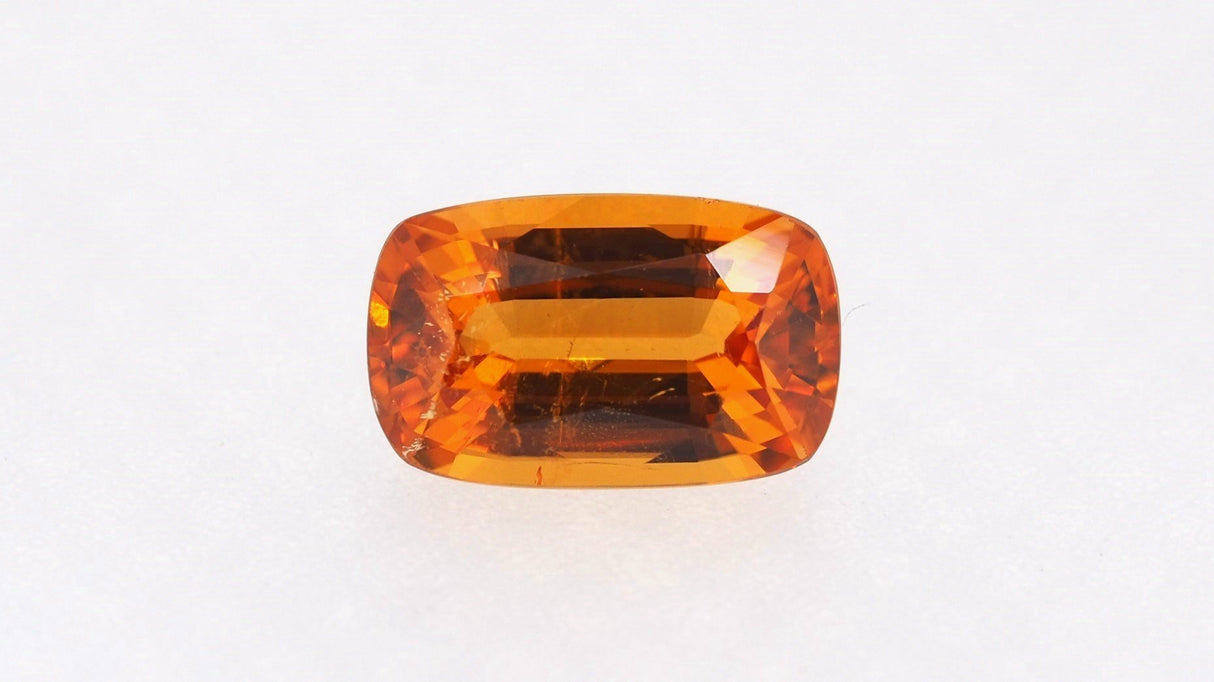 3.00ct Rectangular cushion cut orange garnet