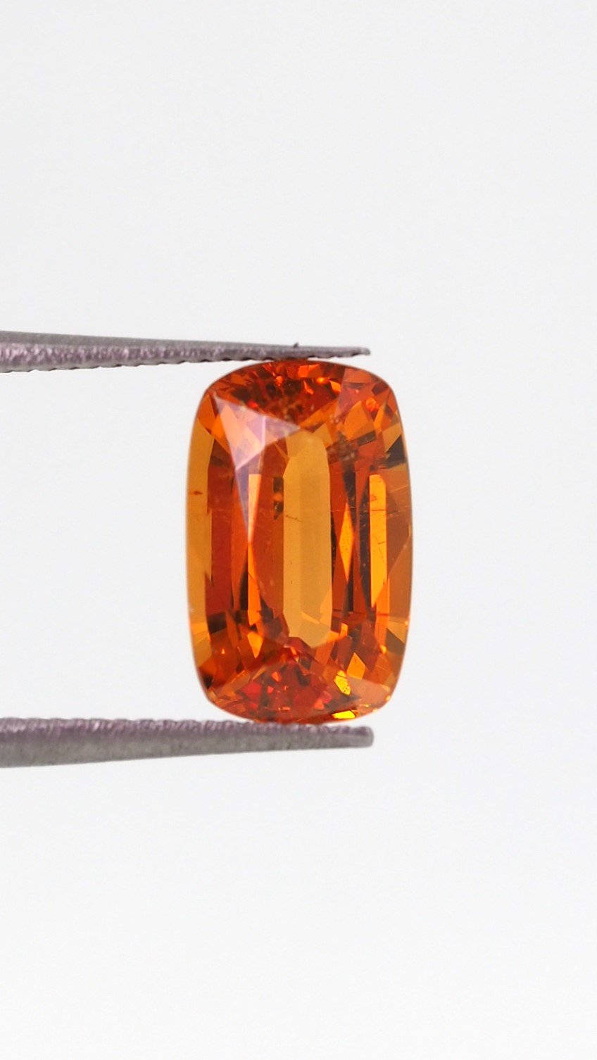 3.00ct Rectangular cushion cut orange garnet