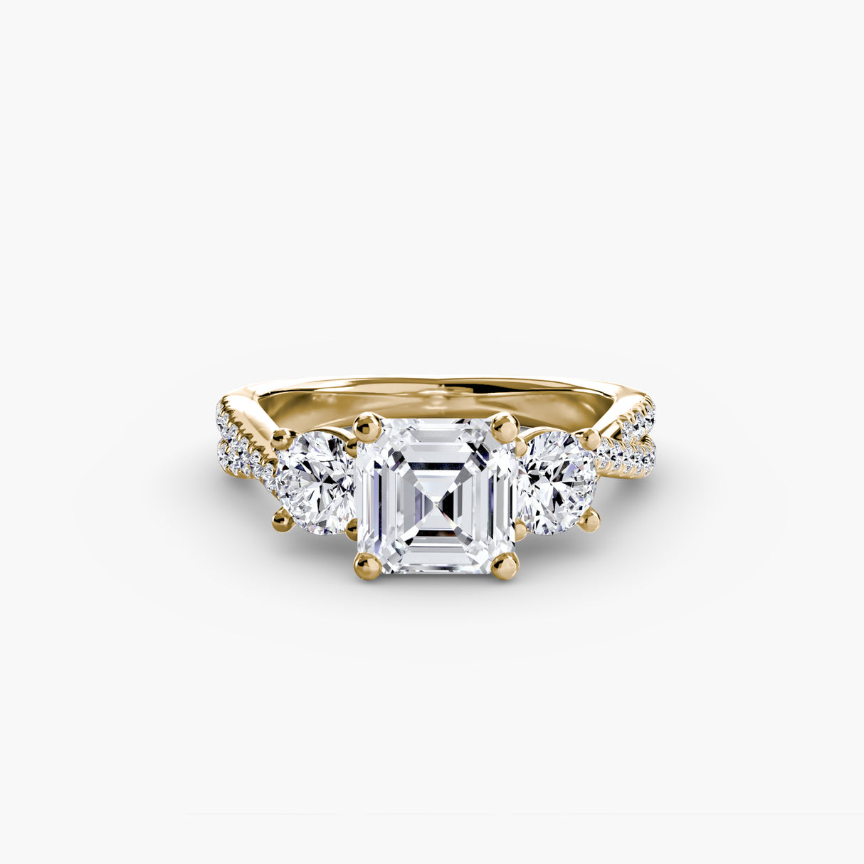 Three-Stone with Pavé Band 2