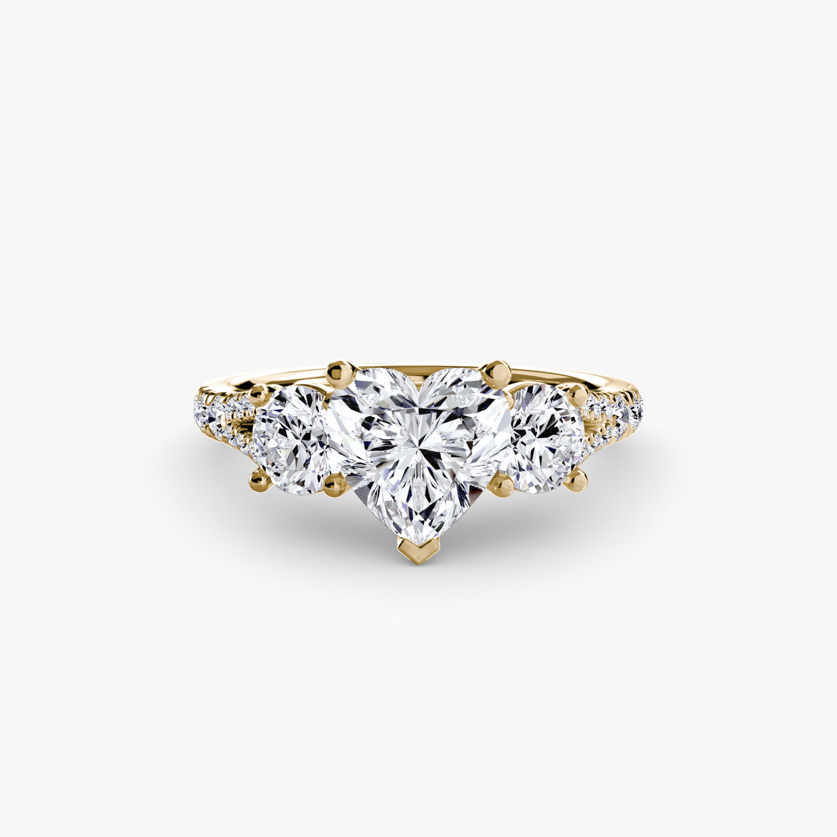 Three-Stone with Pavé Band 3