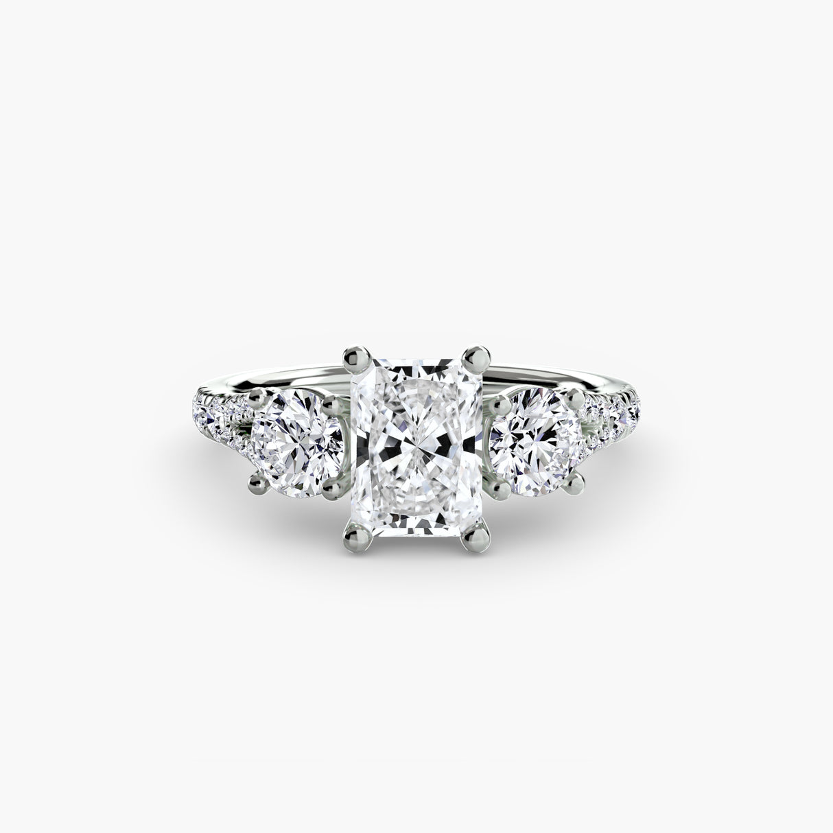 Three-Stone with Pavé Band 3