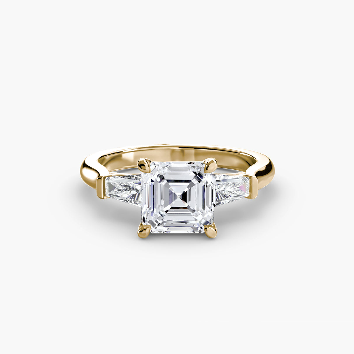 Three-Stone Ring (Baguette Side Stones)