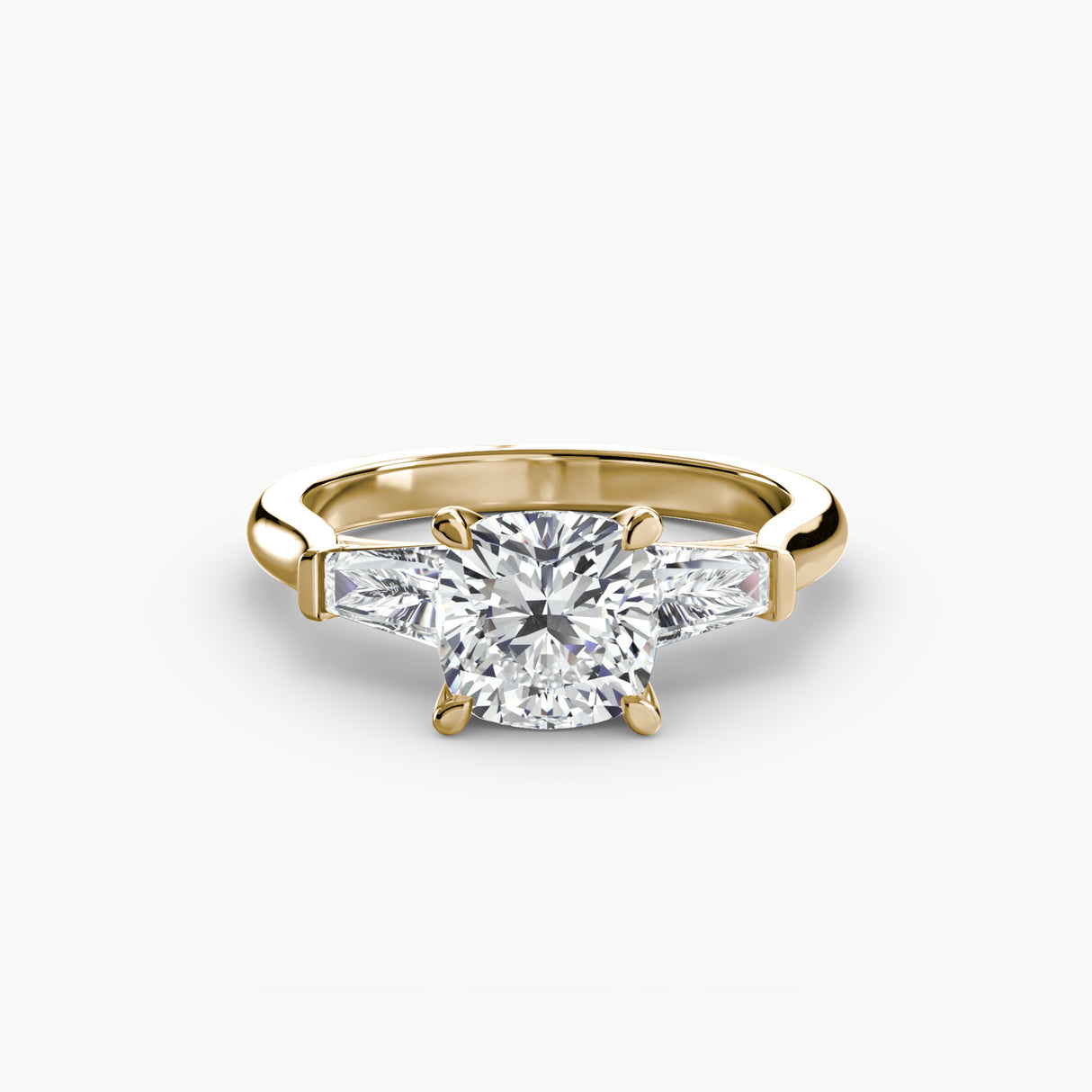 Three-Stone Ring (Baguette Side Stones)