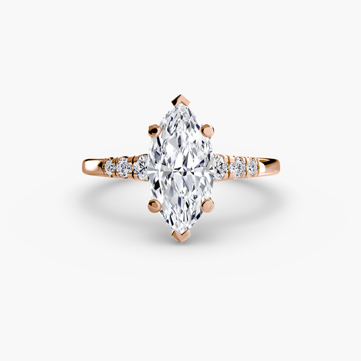 Solitaire with Shoulder Accents