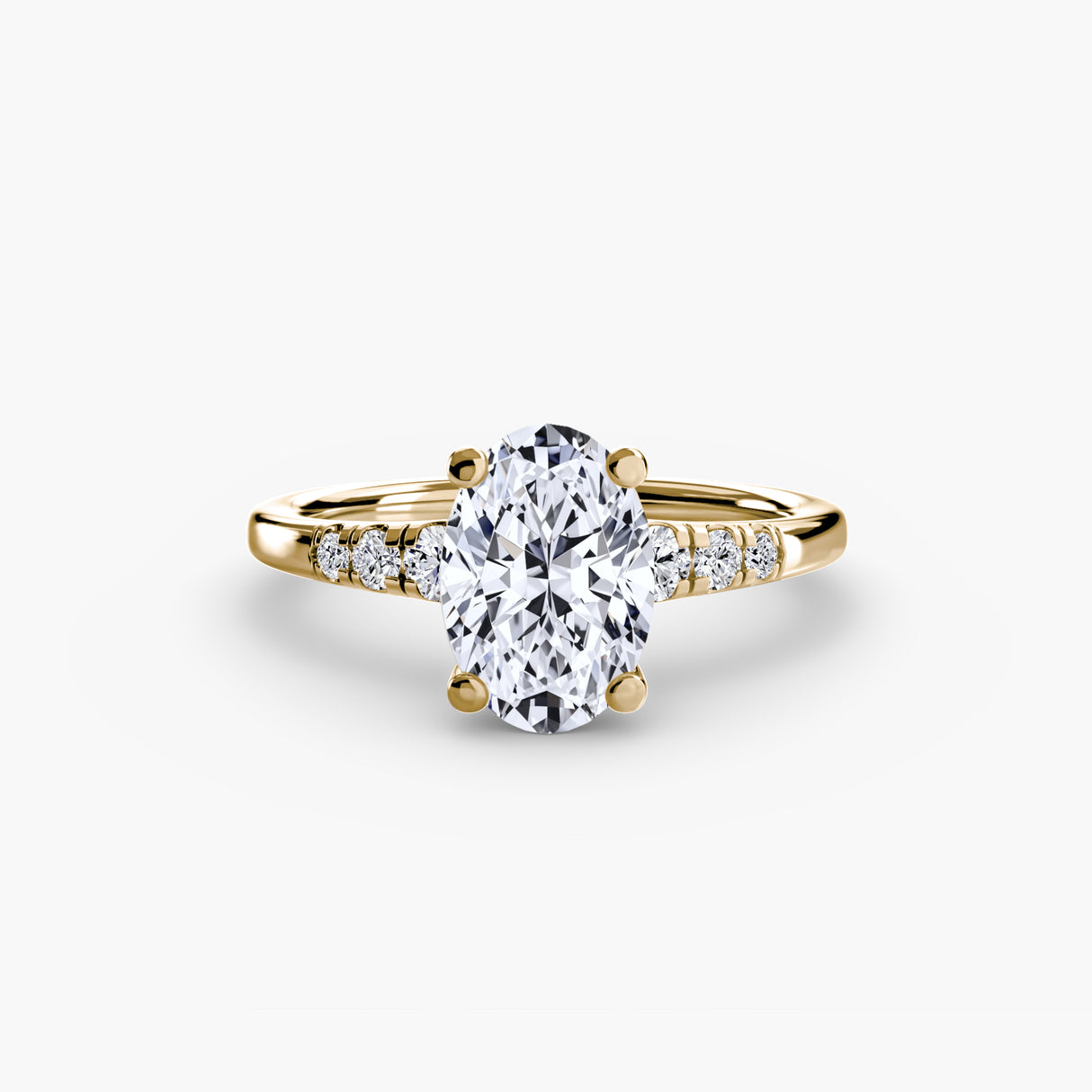 Solitaire with Shoulder Accents
