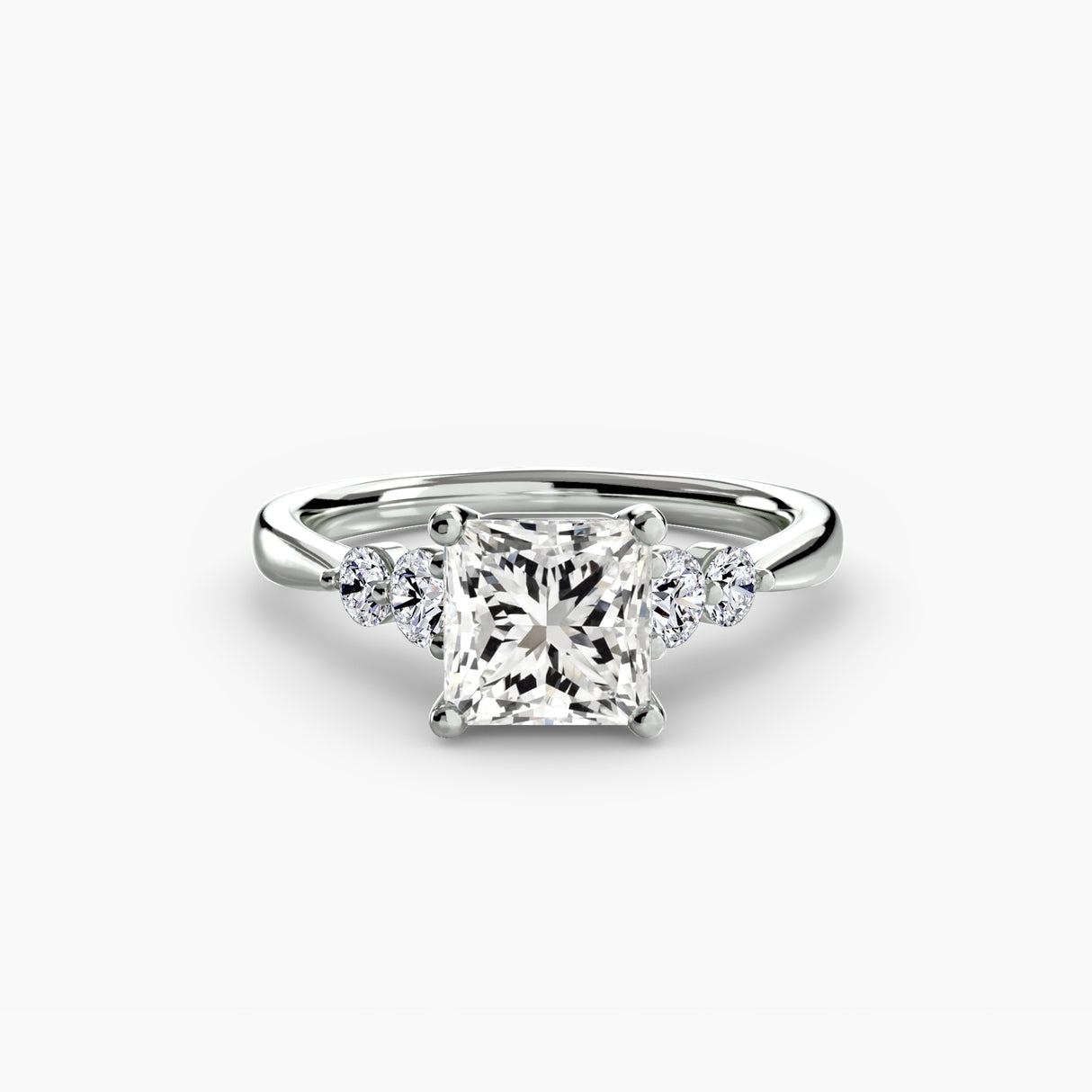 Solitaire with Shoulder Accents 2