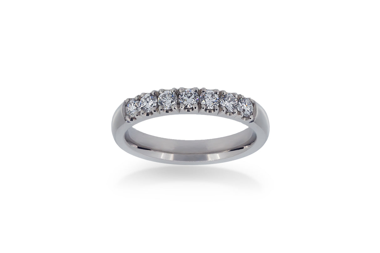 Platinum 7 Stone Diamond Ring