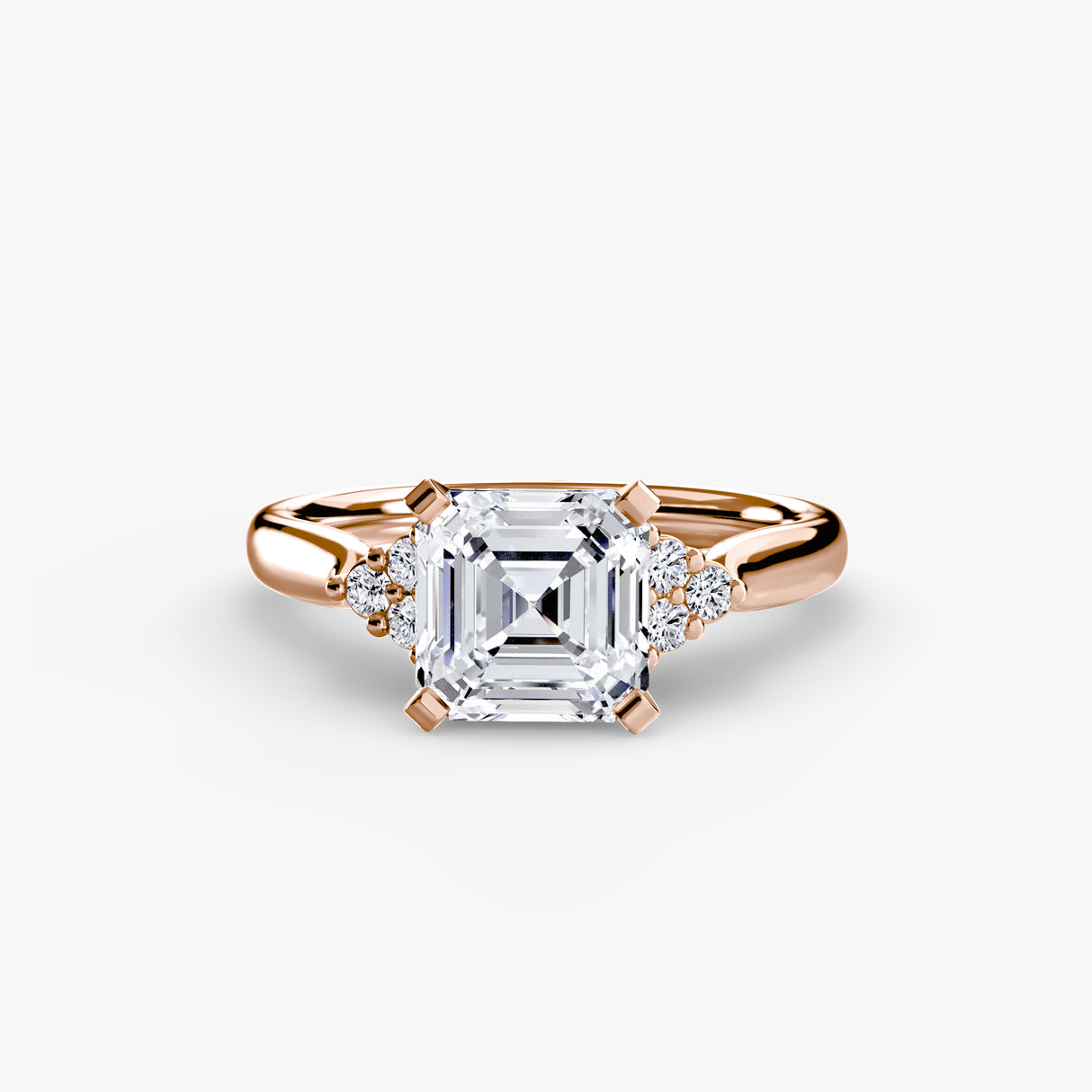 Solitaire with Cluster Shoulders 2