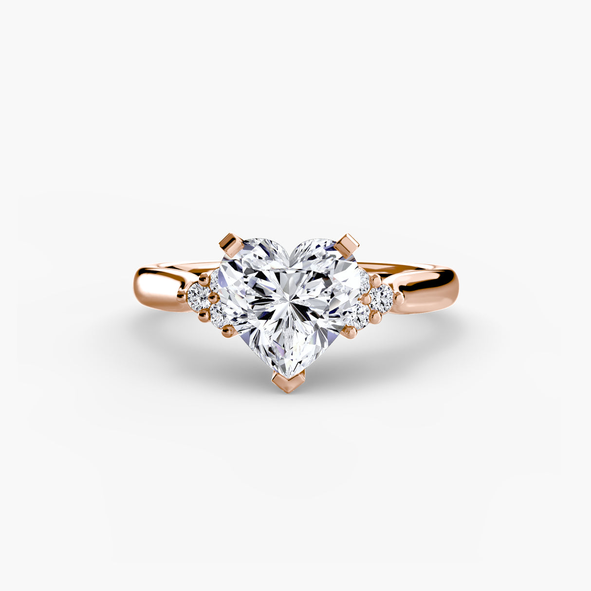 Solitaire with Cluster Shoulders 2