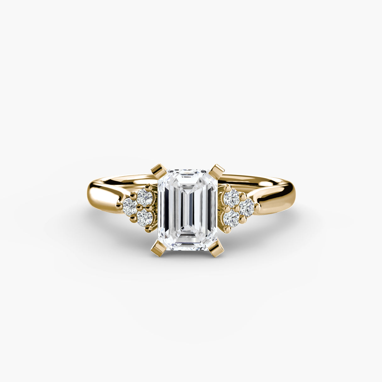 Solitaire with Cluster Shoulders 2