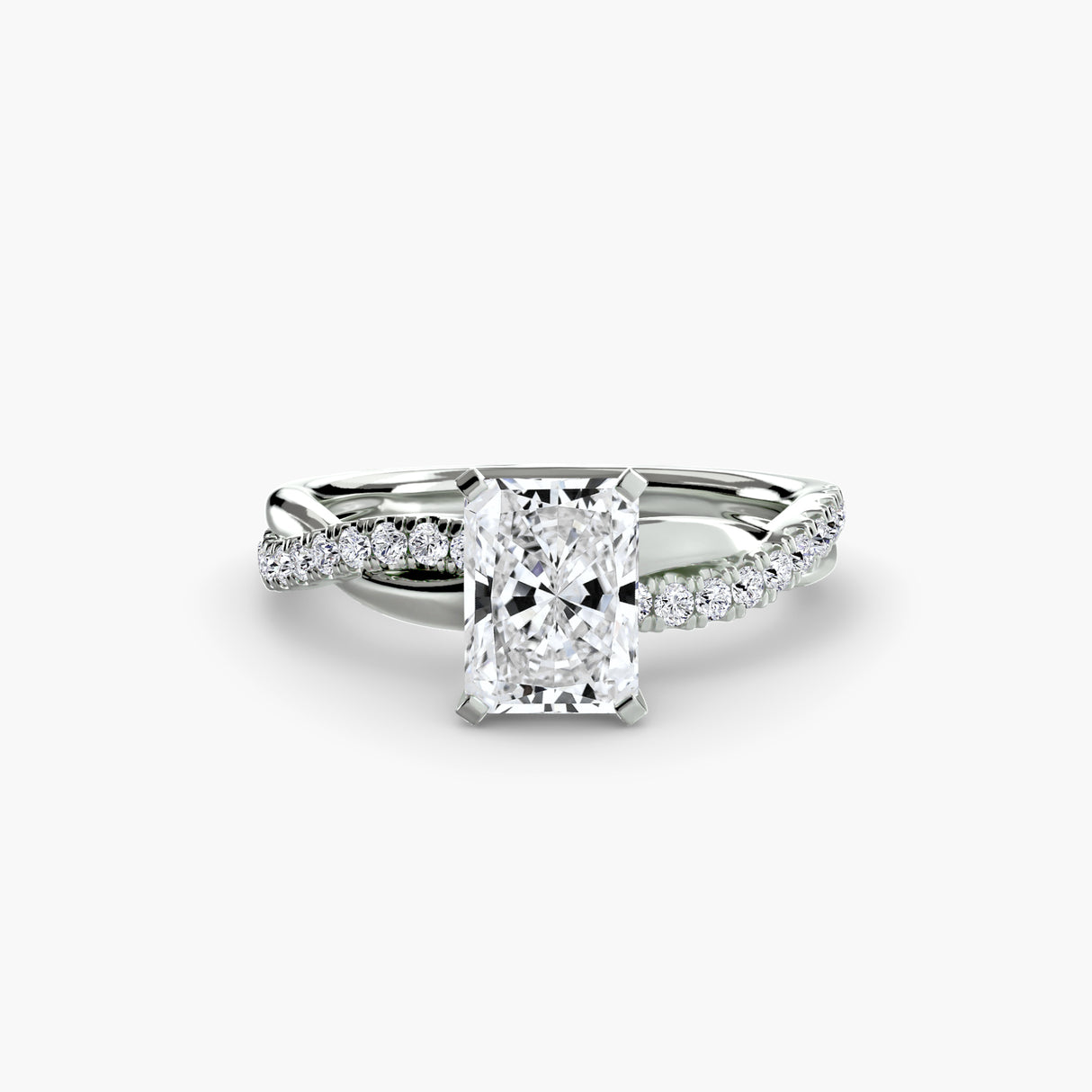 The Emerald Twist Pavé Ring