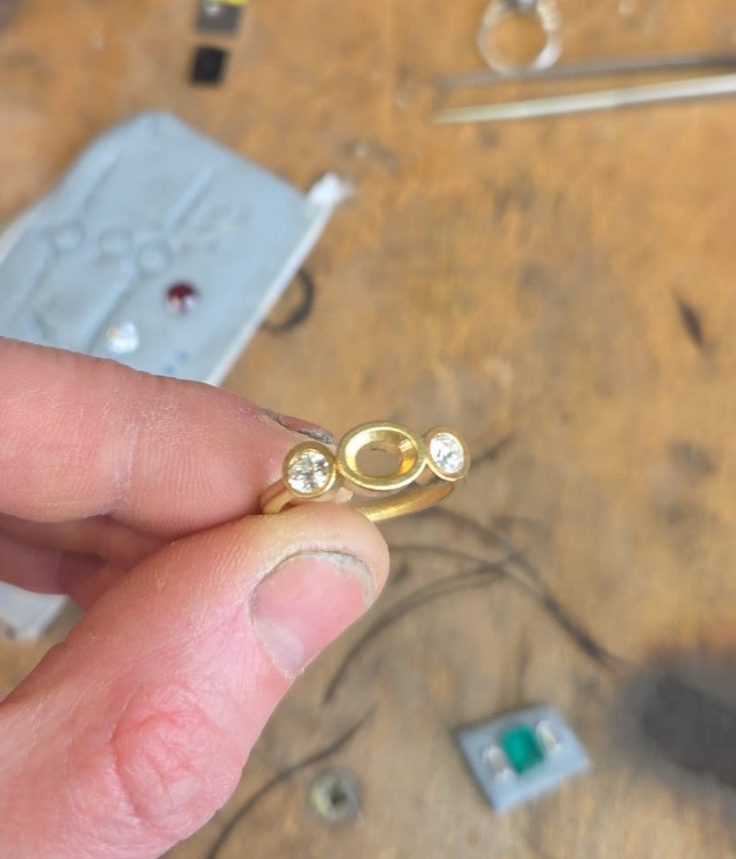 Yellow sapphire and diamond ring in 18ct yellow gold
