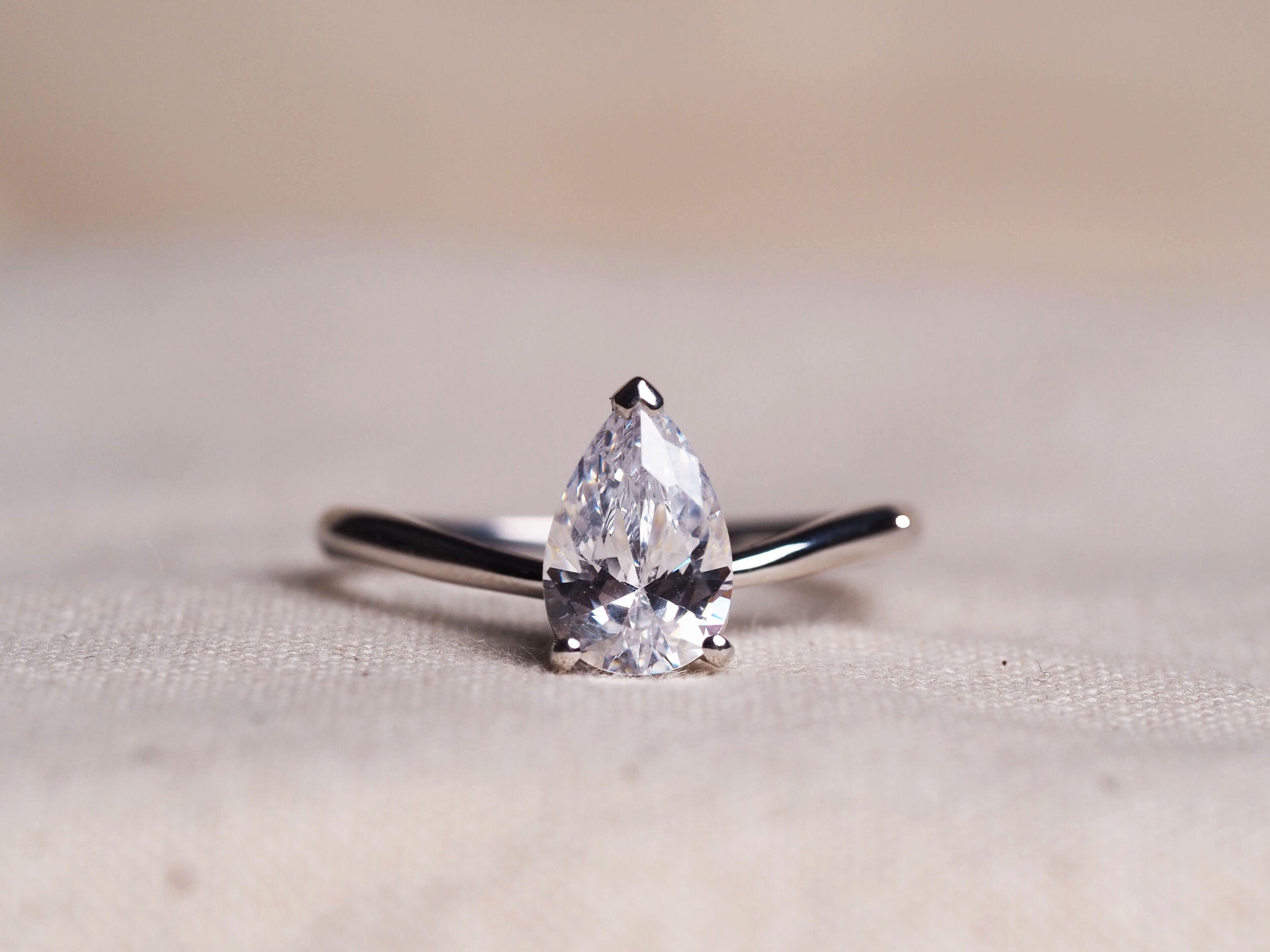 Pear cut rings
