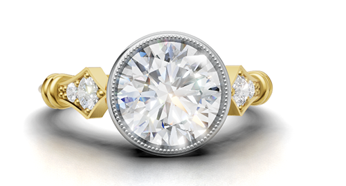 Natural diamond engagement rings