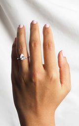 0.73ct Pear cut diamond engagement ring