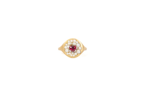 Whispered lore - Ruby heart ring