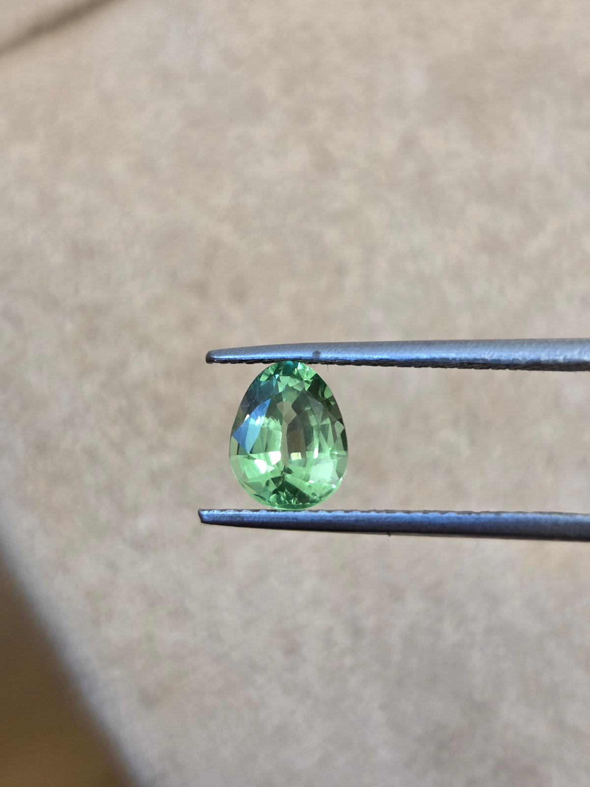 Egg shaped Tsavorite garnet