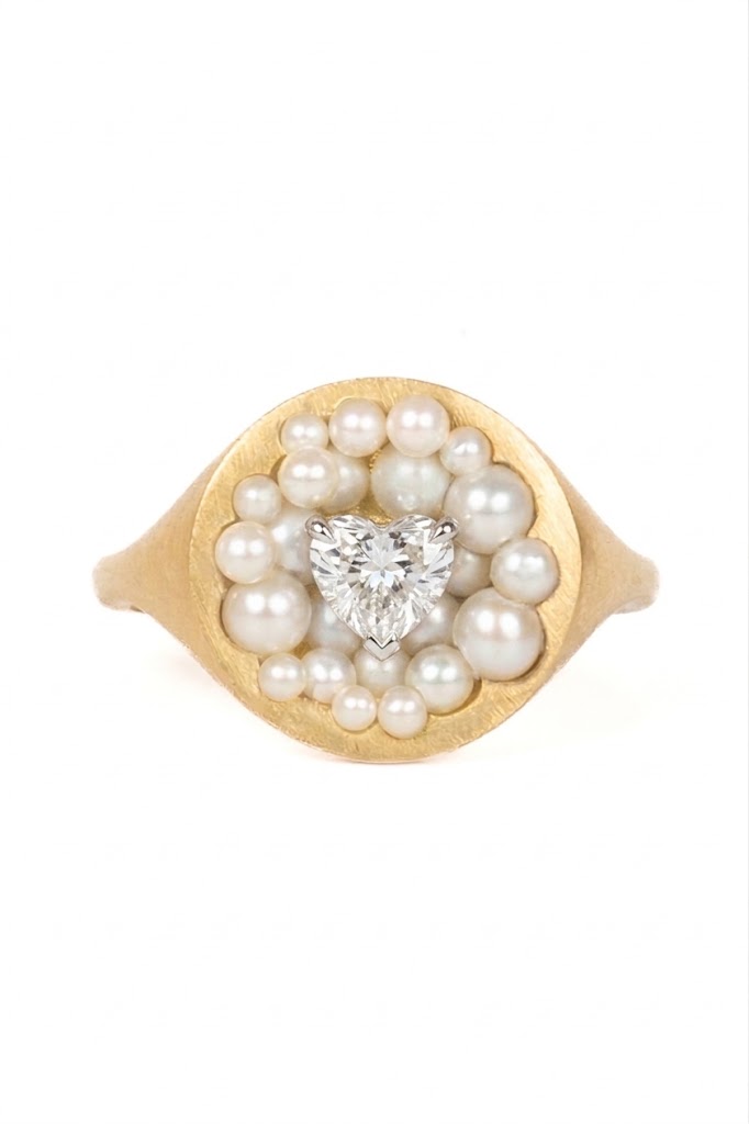 Lustre and lore - Diamond heart ring