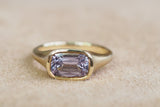 9ct yellow gold Lavender Spinel ring