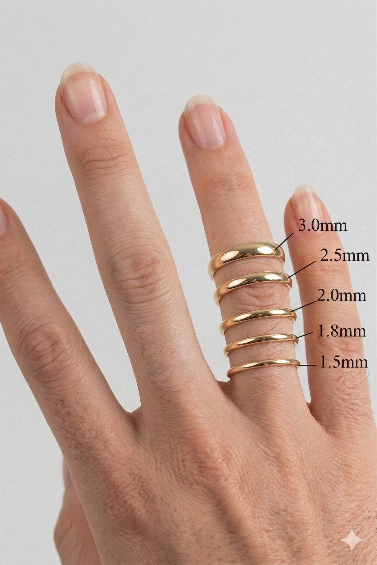 2mm round gold wedding ring