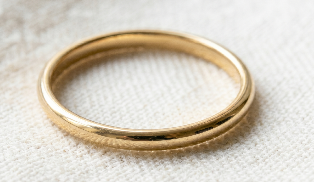 3mm court shaped wedding ring
