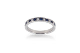18ct White Gold Diamond and Sapphire Eternity Ring