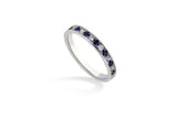 18ct White Gold Diamond and Sapphire Eternity Ring