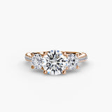Three-Stone with Pavé Band