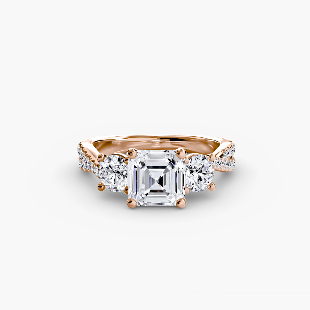 Three-Stone with Pavé Band 2