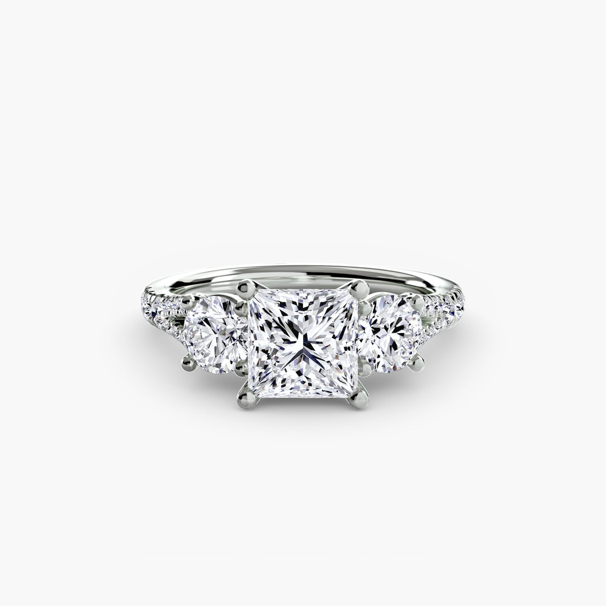 Three-Stone with Pavé Band 3