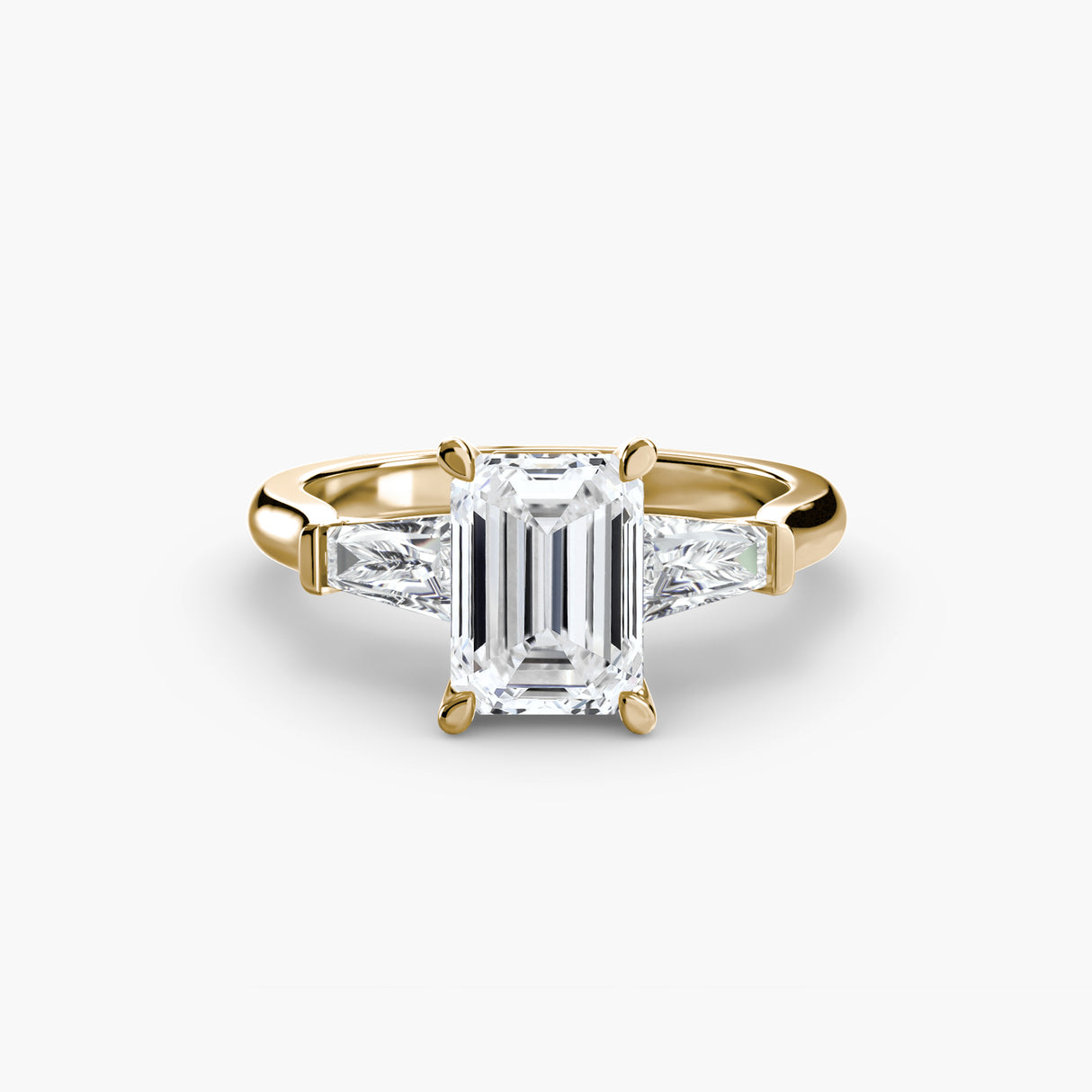 Three-Stone Ring (Baguette Side Stones)