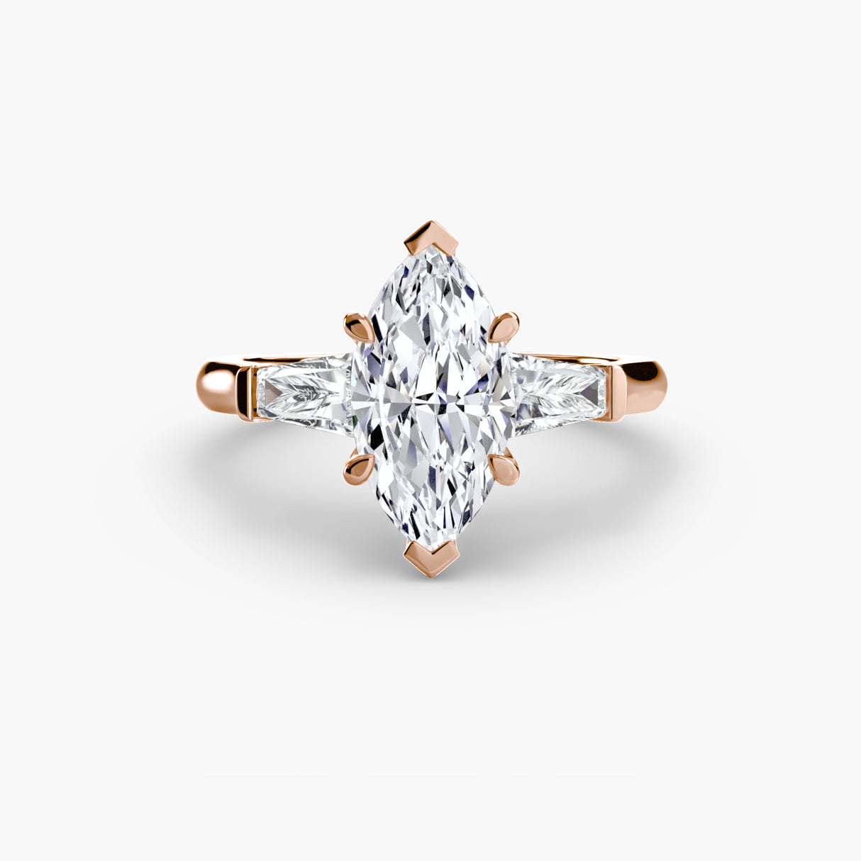 Three-Stone Ring (Baguette Side Stones)