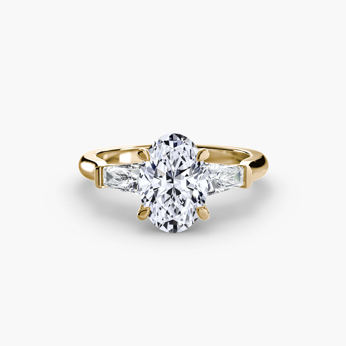 Three-Stone Ring (Baguette Side Stones)