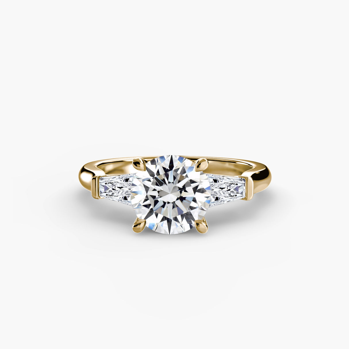 Three-Stone Ring (Baguette Side Stones)