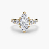 Five Stone Ring with Pavé Band