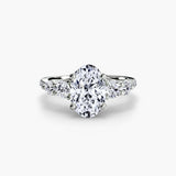 Five Stone Ring with Pavé Band
