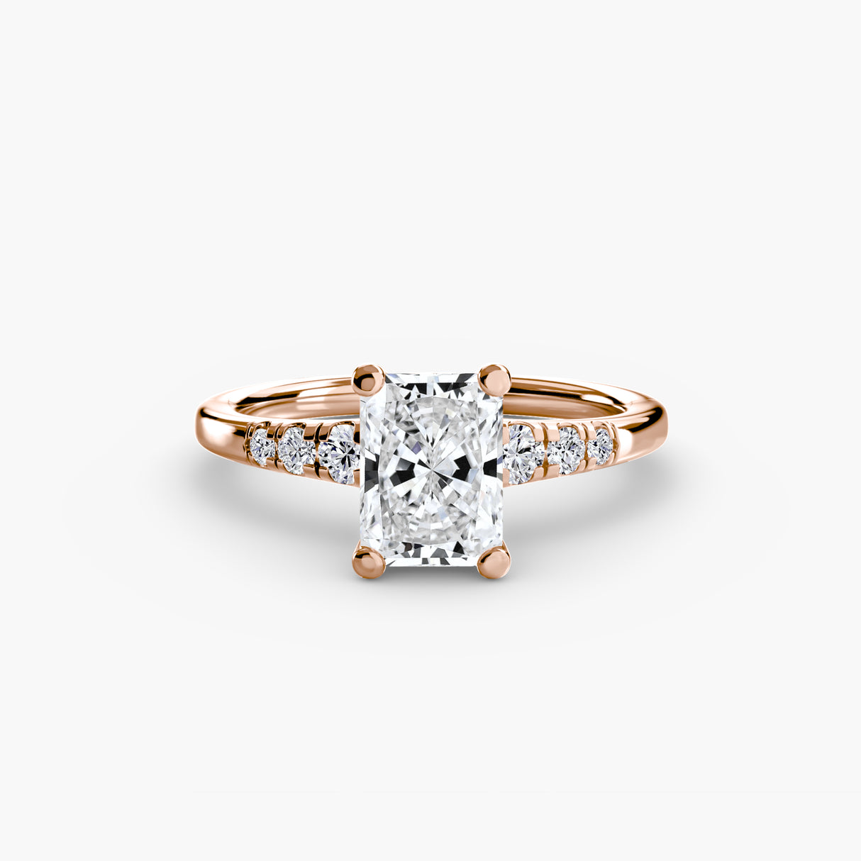 Solitaire with Shoulder Accents