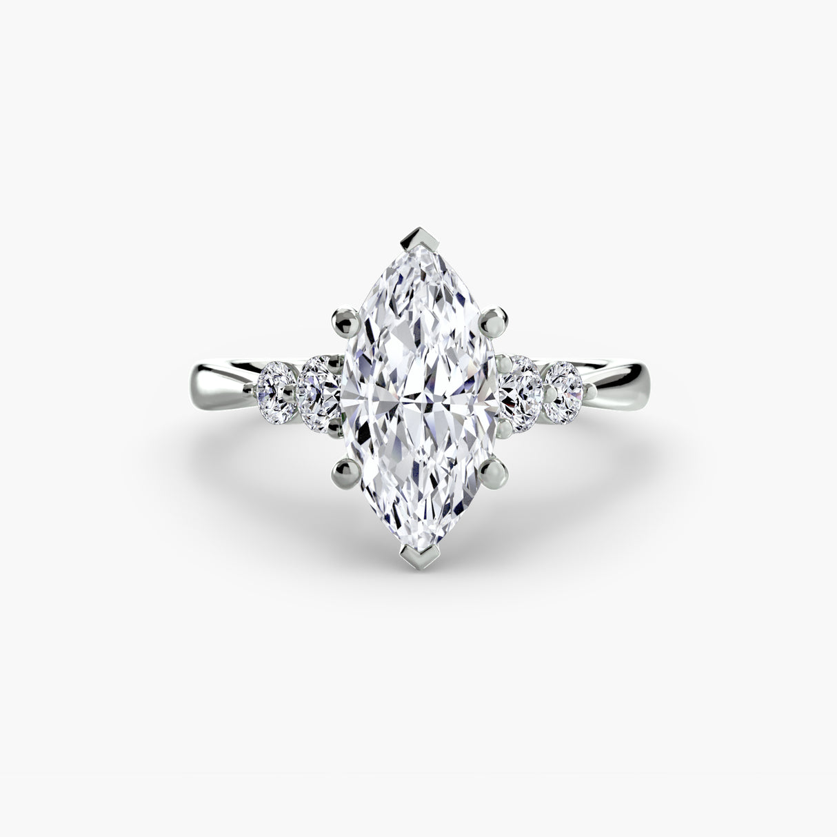 Solitaire with Shoulder Accents 2