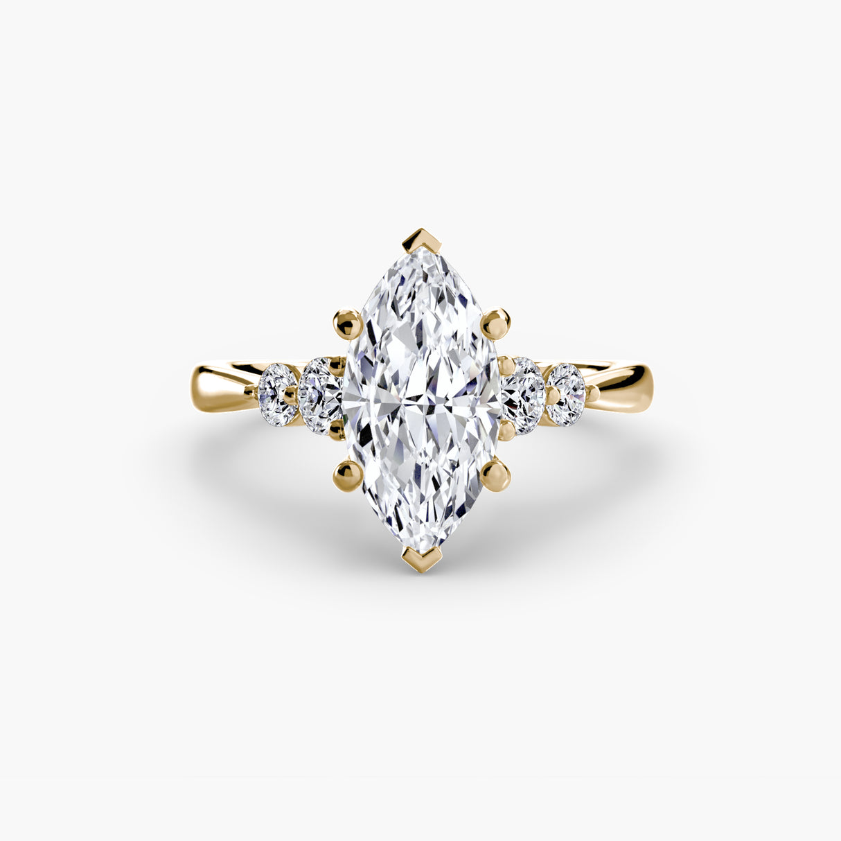 Solitaire with Shoulder Accents 2