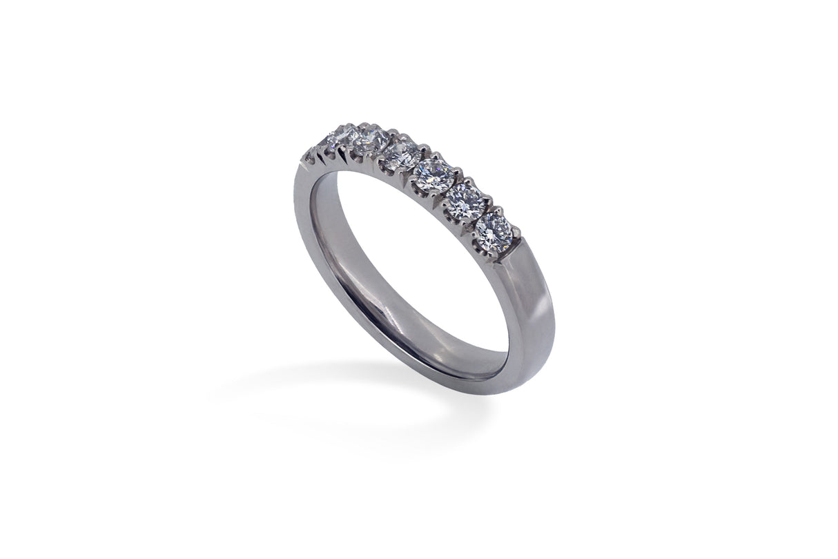 Platinum 7 Stone Diamond Ring