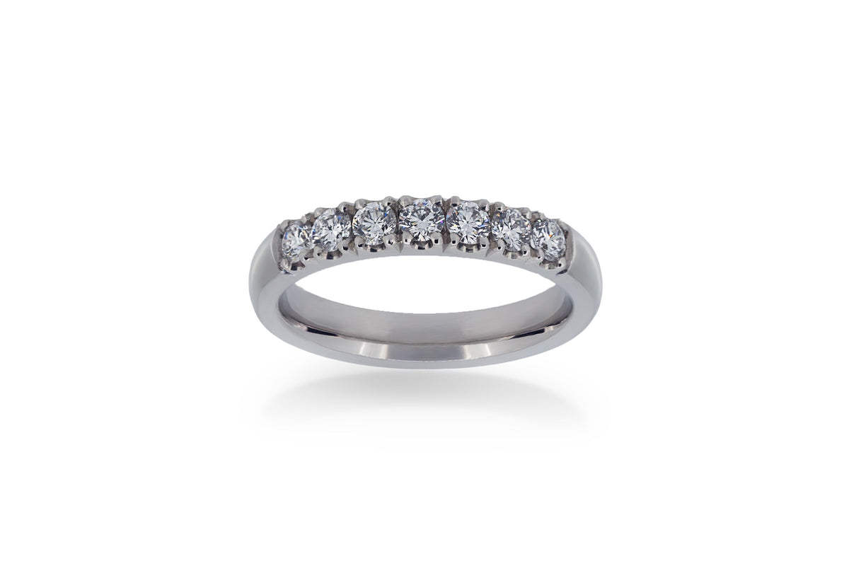 Platinum 7 Stone Diamond Ring