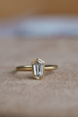 1ct Shield cut LG diamond engagement ring