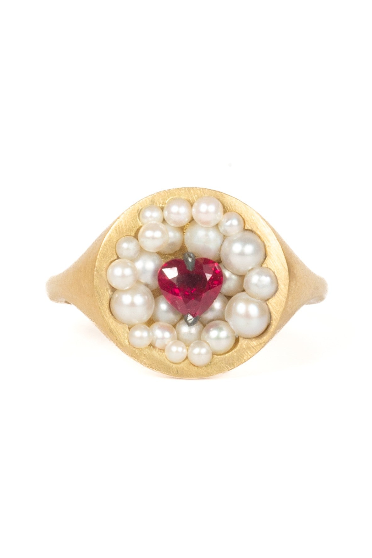 Whispered lore - Ruby heart ring