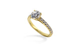 1.09ct Brilliant Cut Diamond Solitaire with Diamond Band