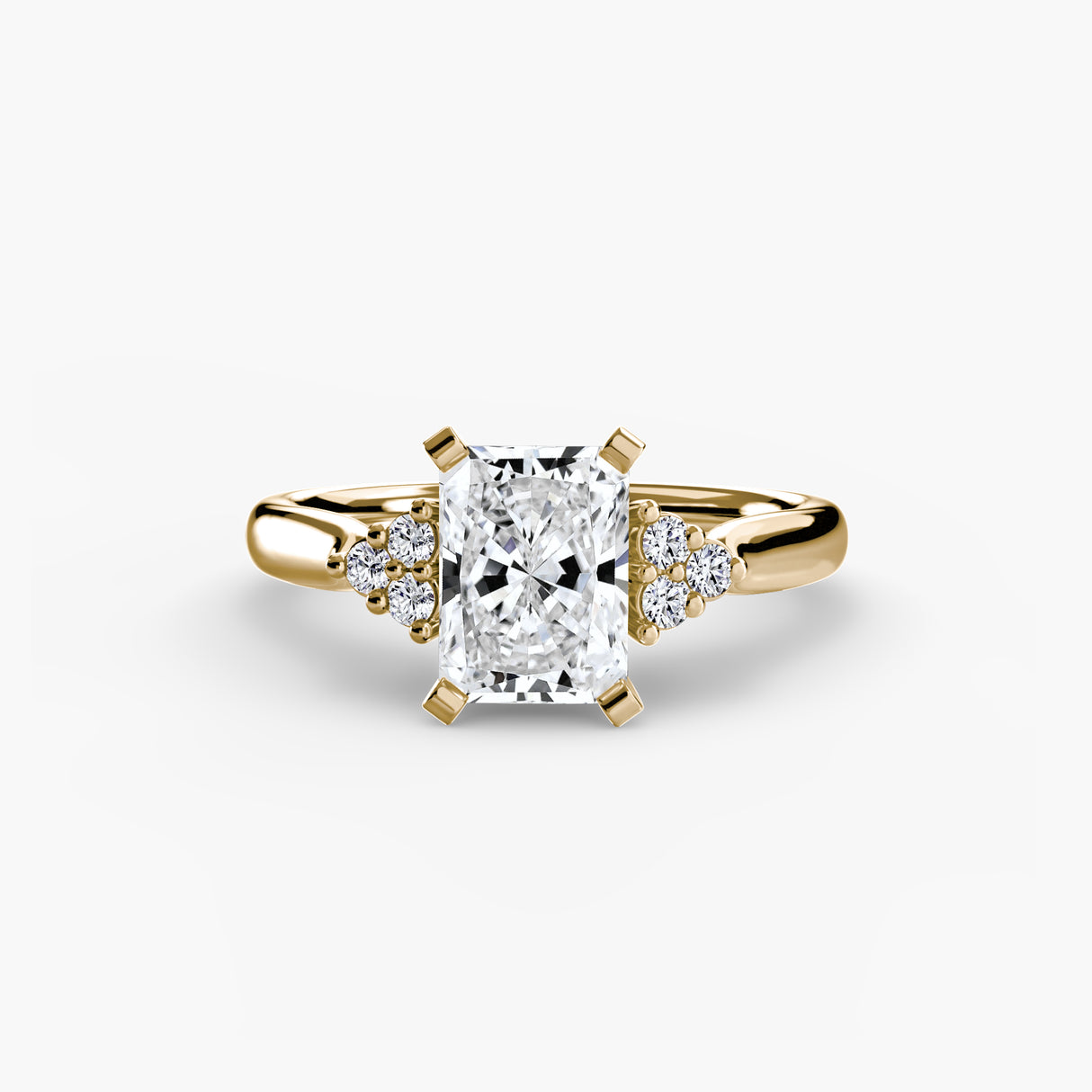 Solitaire with Cluster Shoulders 2