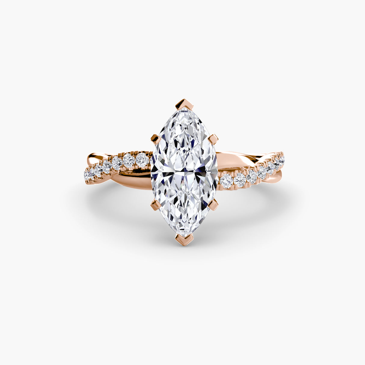 The Emerald Twist Pavé Ring