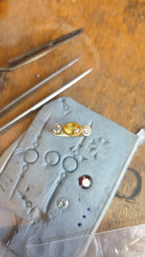 Yellow sapphire and diamond ring in 18ct yellow gold